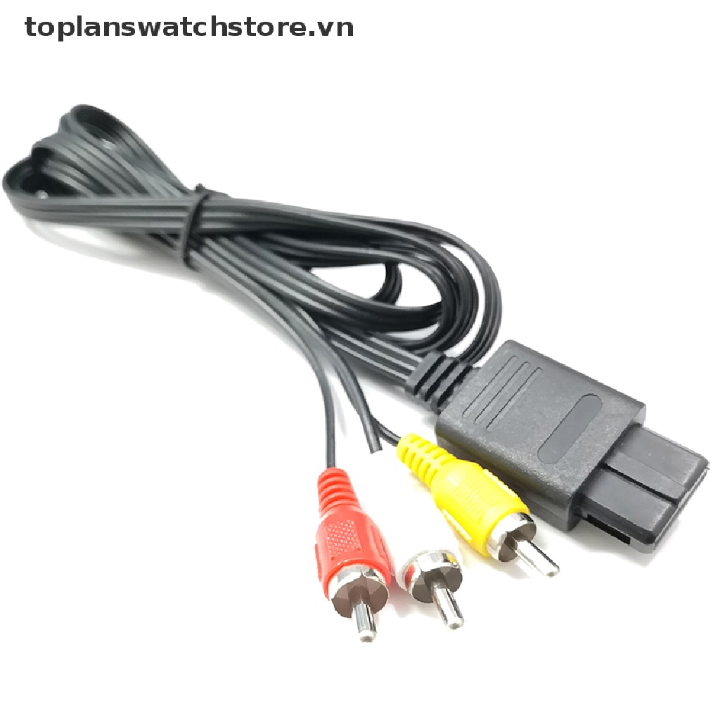 1 Dây Cáp Âm Thanh / Video N64 SNES Gamecube 6FT RCA AV TV