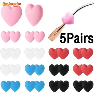 Set 20 / 10 kẹp mắt kính bằng silicone hình trái tim chống trượt
