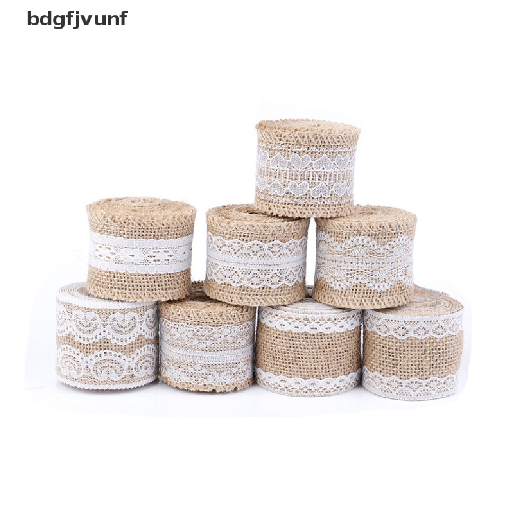 Cuộn Ruy Băng Ren Trắng Dài 2M Trang Trí Tiệc