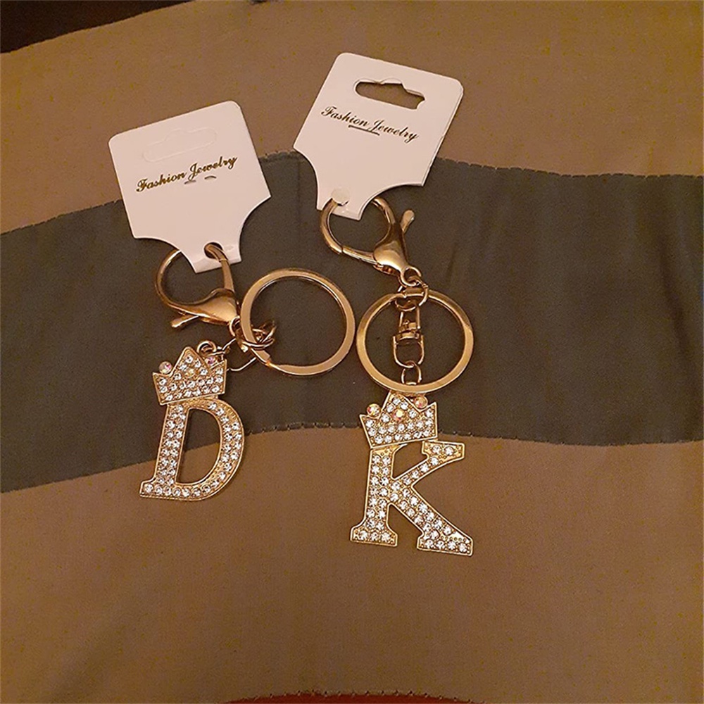 Móc Khóa Hình 26 Chữ Cái Đính Đá Thời Trang Dành Cho Nữ
