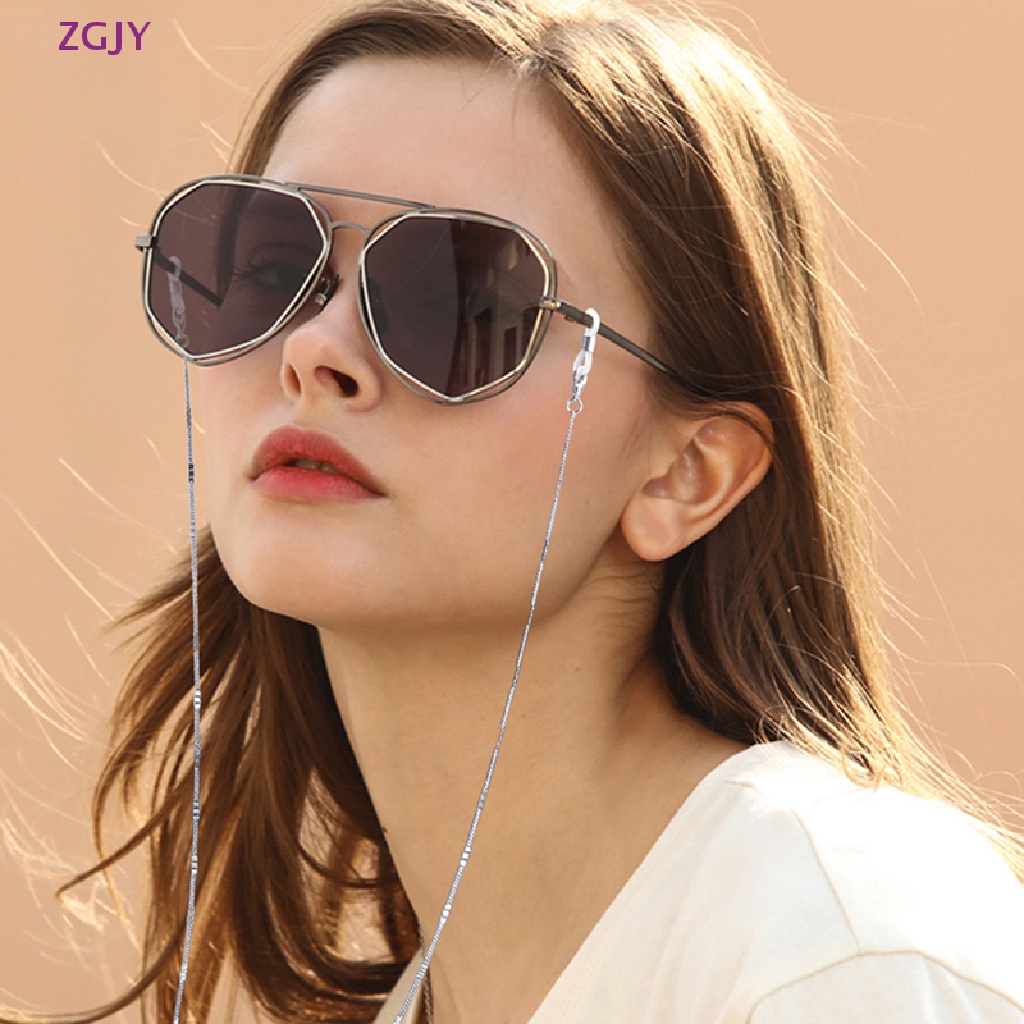 Dây Đeo Mắt Kính Bằng Kim Loại Đính Ngọc Trai Phong Cách Retro Dành Cho Nữ Mới