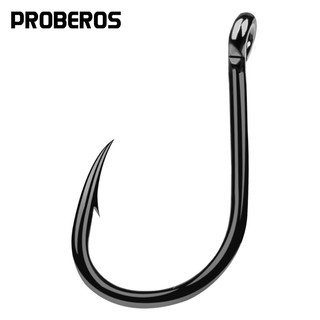 Bộ 200 Móc Câu Cá Bằng Thép Cacbon Màu Đen 300 Cái Chất Lượng Cao#-15# Móc Đơn S2 S2 Chất Lượng Cao Chuyên Dùng