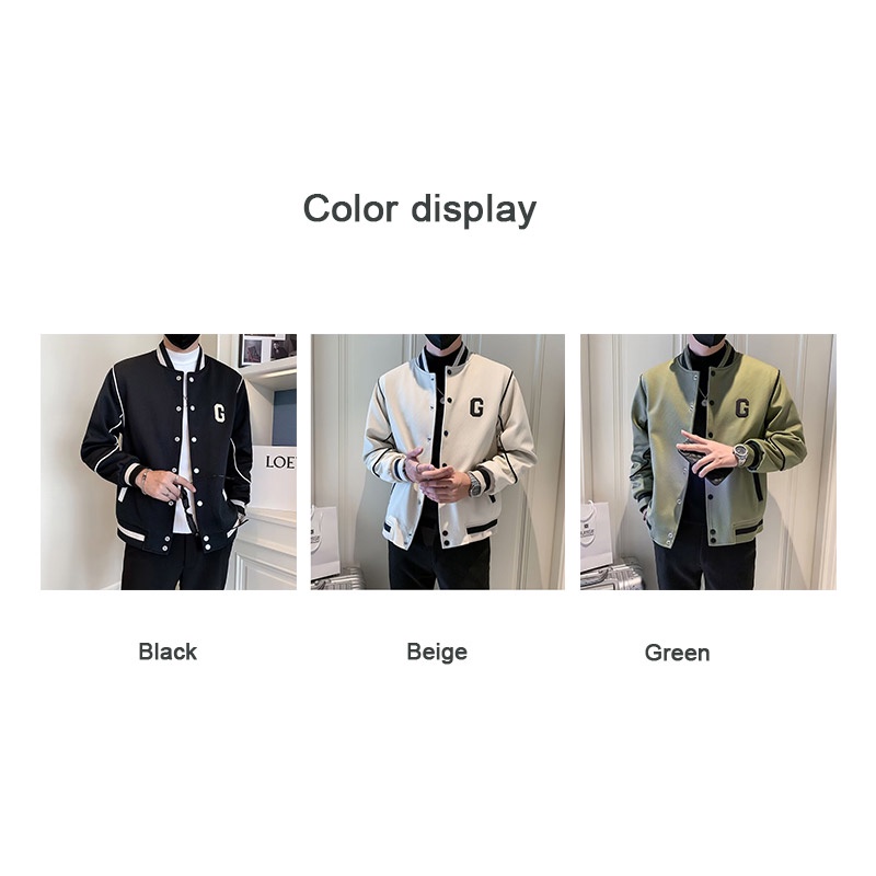 Áo Khoác Bóng Chày Thời Trang Thu Đông Cao Cấp Cho Nam