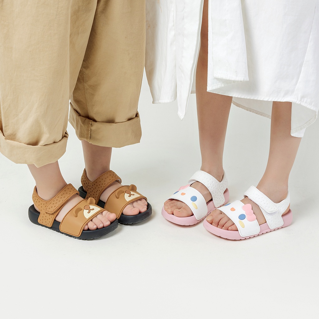 Cheerful Mario giày sandal gấu cho bé EVA đế mềm dép quai hậu trẻ em