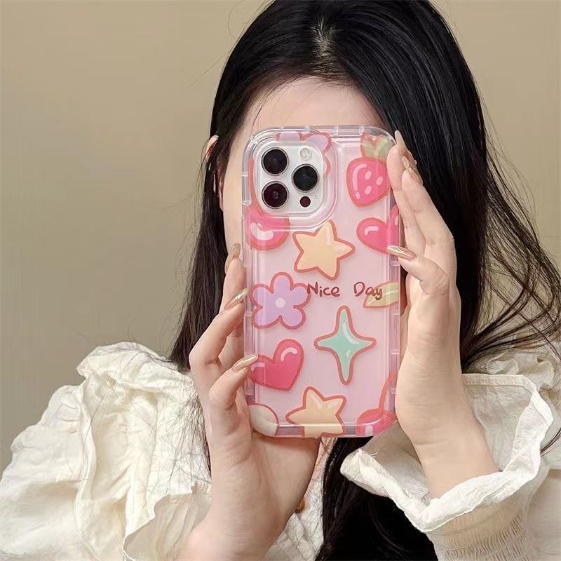 Ốp Điện Thoại Silicon TPU Mềm Trong Suốt Họa Tiết Dễ Thương Cho IPhone 14 11 13 12 Pro XS Max X XR 7 + 8 Plus