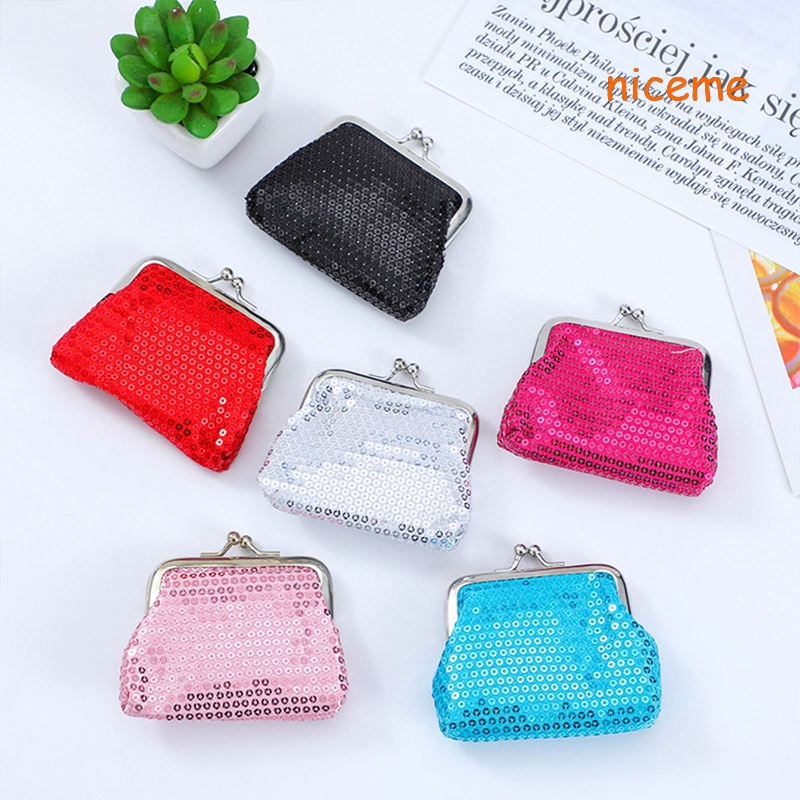 Ví Đựng Tiền Xu Mini Đính Kim Sa Thời Trang Cho Nữ