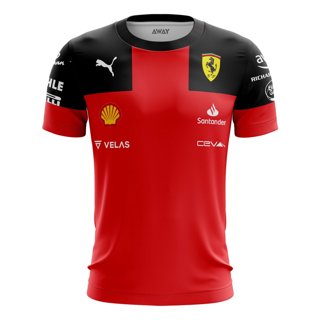 Áo Thun In Hình Ferrari 2023 3D Cá Tính Hợp Thời Trang Cho Nam
