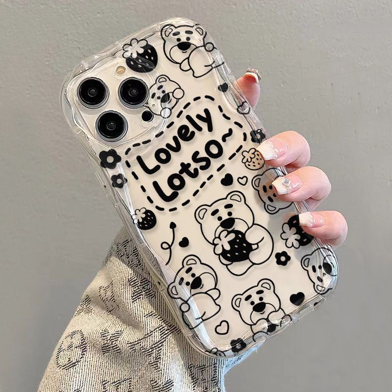 ✅Ốp Điện Thoại Mềm Trong Suốt Chống Sốc In Hình Gấu Cho iPhone14 / 13promax 12 / 11 7 / 8p xs / r