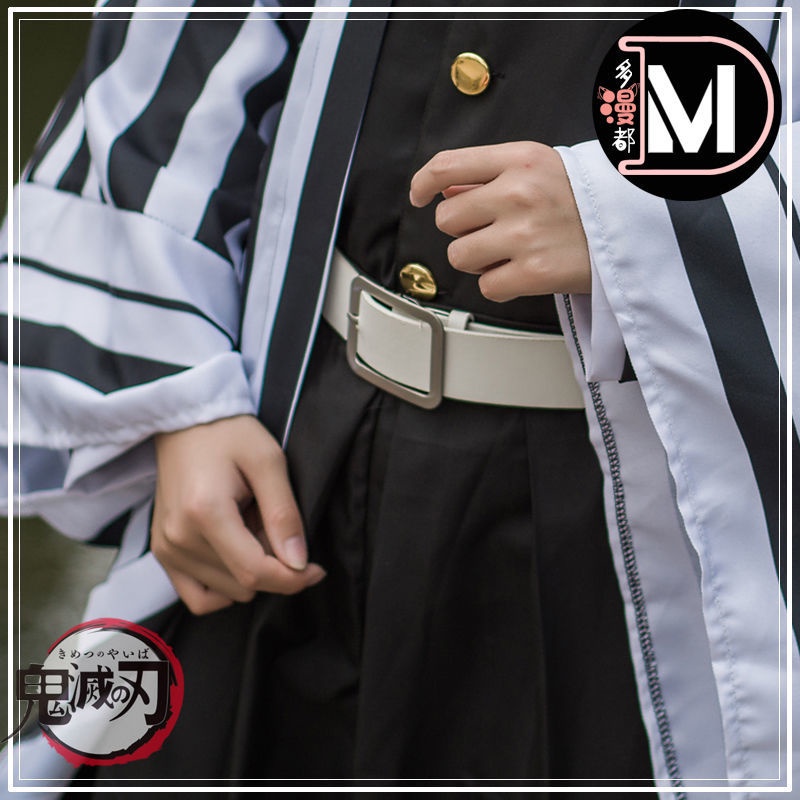 Demon Slayer Cosplay Iguro Obanai Kimetsu no Yaiba Anime  Team Costume Uniform White Snake Wig Halloween Party Clothes Outfi Full Set Men's Clothing