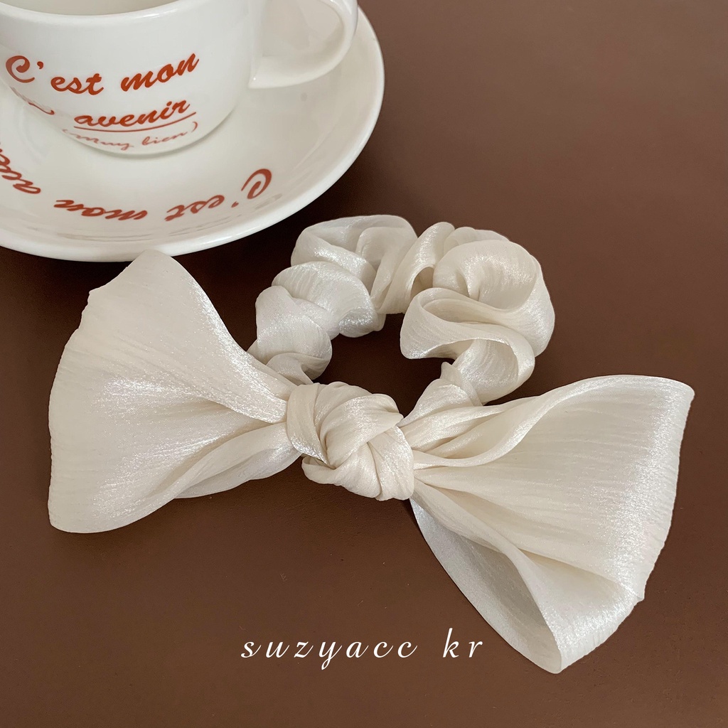Dây Buộc Tóc Cao Su Satin Thắt Nơ Xinh Xắn Cho Nữ Mã 2023