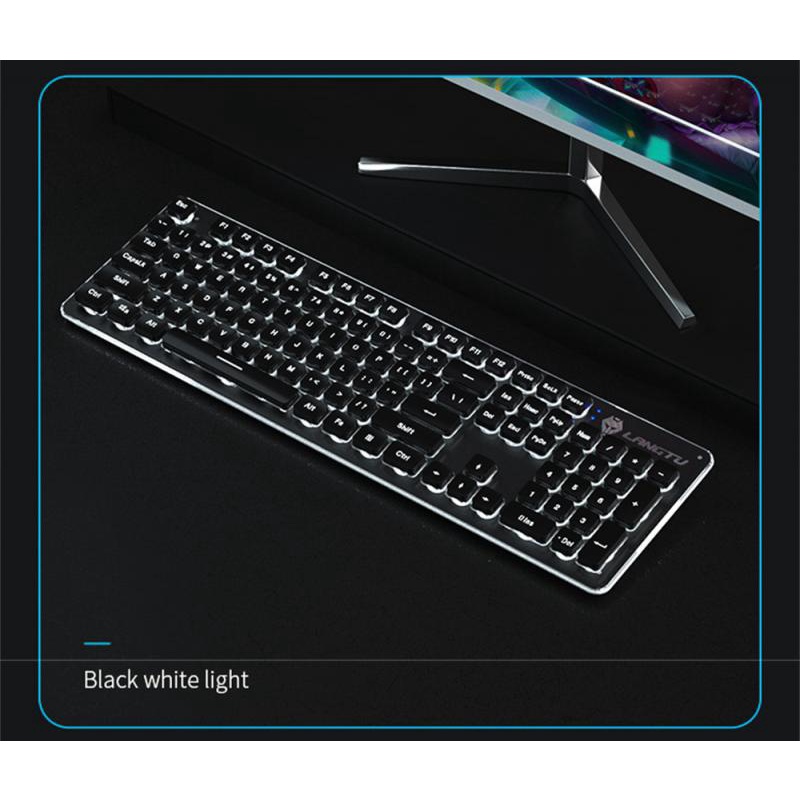 Bàn Phím Không Dây 104 Phím RGB Tùy Chỉnh Tiện Dụng Cho Văn Phòng / PC / Laptop