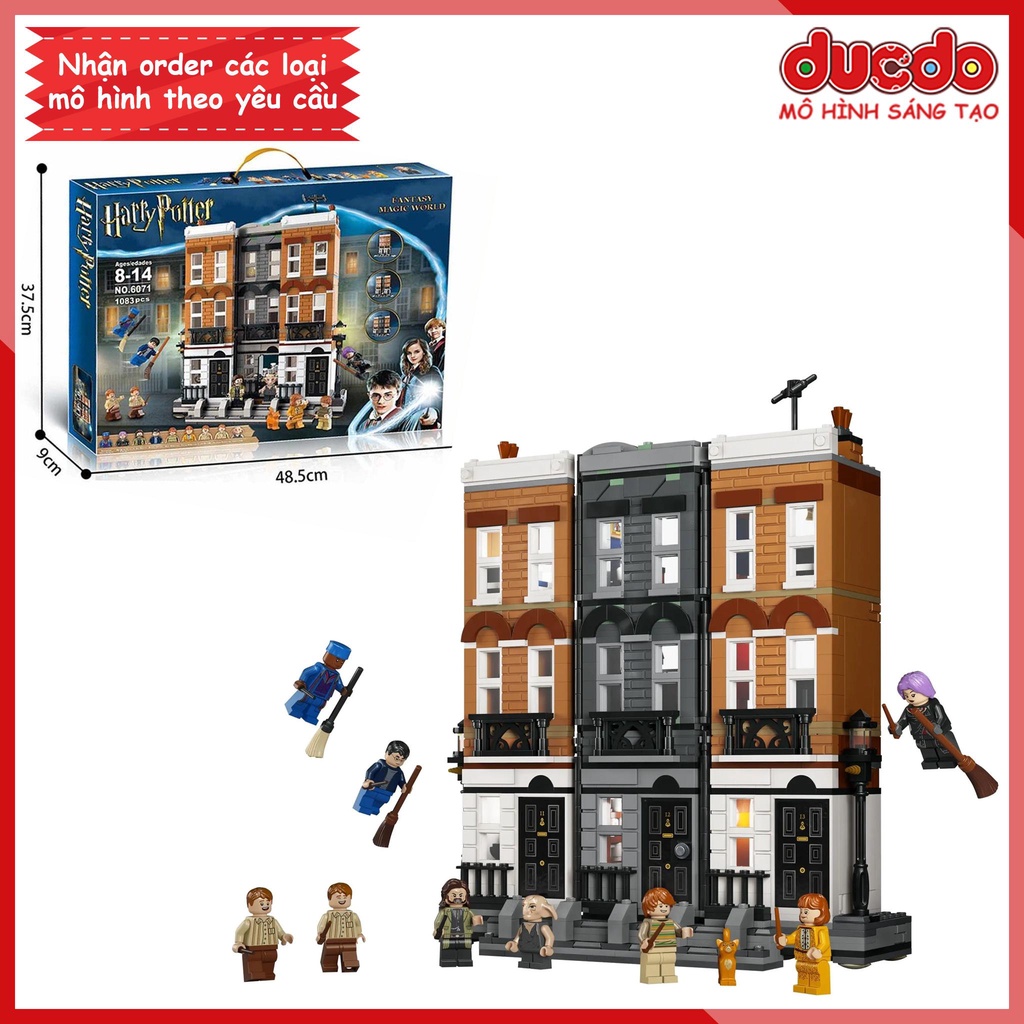 No 6071 Lắp ghép Harry Potter Tòa Nhà 12 Grimmauld Place - Đồ chơi Xếp hình Mô hình 76408 BLA LRI