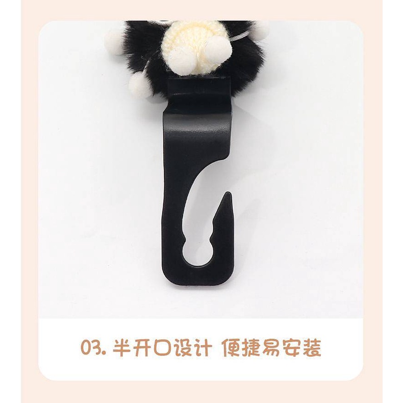 Small Briquette Car Backrest Hook Cute Car Seat Multifunctional Storage Front Row Rear Row Car Interior Decoration TujP