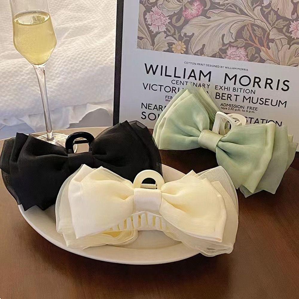 Kẹp Tóc Nơ Cỡ Lớn Phong Cách Vintage Thời Trang