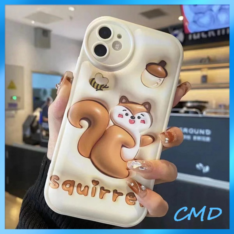 Ốp lưng iphone Điện Thoại Chestnut Squirrel 3D vừa có cảm giác nhìn, đệm khí, silicon Cho Iphone 6 / 6S / 6splus / se / 7 / 7plus / 8 / 8plus / X / xs / xsmax / 11 / 12 / 13 / 14 / Plus / pro / pro max-5069