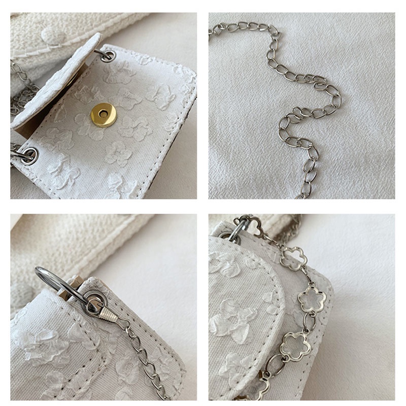 Túi Đeo Chéo mini hình vuông phối dây xích nhỏ gọn xinh xắn dành cho nữ JP5