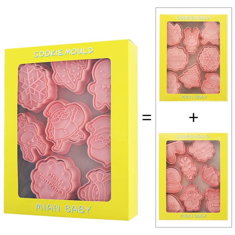 Set 16 Khuôn Cắt Bánh Quy Tạo Hình Chủ Đề Giáng Sinh