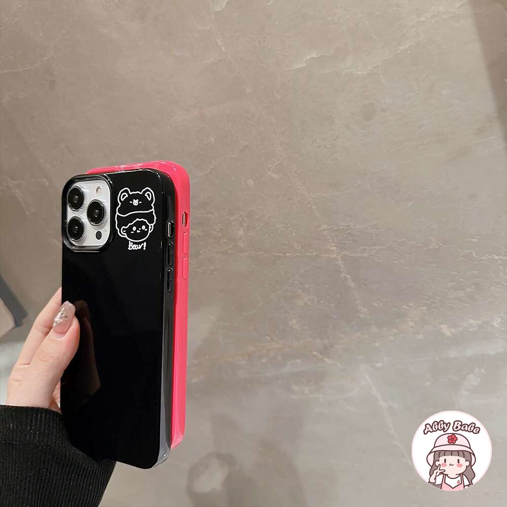 Ốp Điện Thoại TPU Dẻo Họa Tiết Gấu Kiểu Hàn Quốc Chống Bụi Bẩn Cho IPhone 14 Pro Max 13 12 11 Pro Max