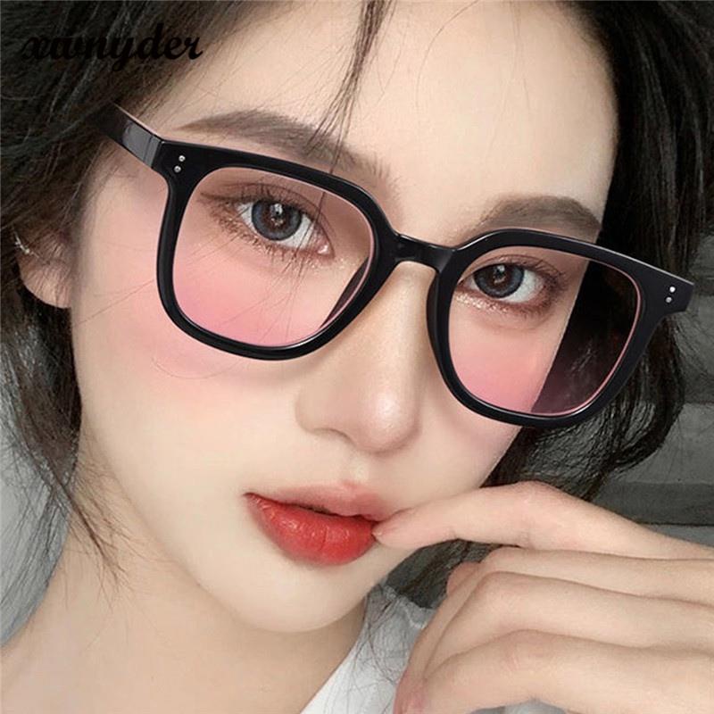 Kính Mát Gọng Vuông Lớn Trong Suốt Chống Tia UV Phong Cách Hàn Quốc Thời Trang Cho Nữ 2023