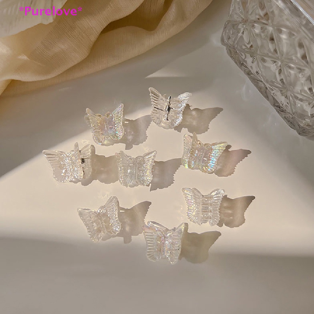 Set 10 Kẹp Tóc Càng Cua Mini Bằng Nhựa Trong Suốt Thời Trang Cho Nữ Mới