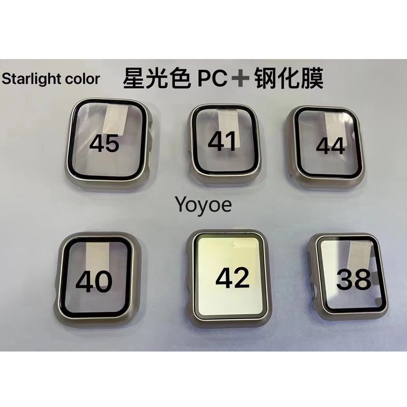 Bộ Kính Cường Lực + Ốp Bảo Vệ Màn Hình 24 Kiểu Cho iWatch 8 49MM 45MM 41MM 44mm 40mm 42mm 38mm 8 Ultra 7 6 5 4 3 se