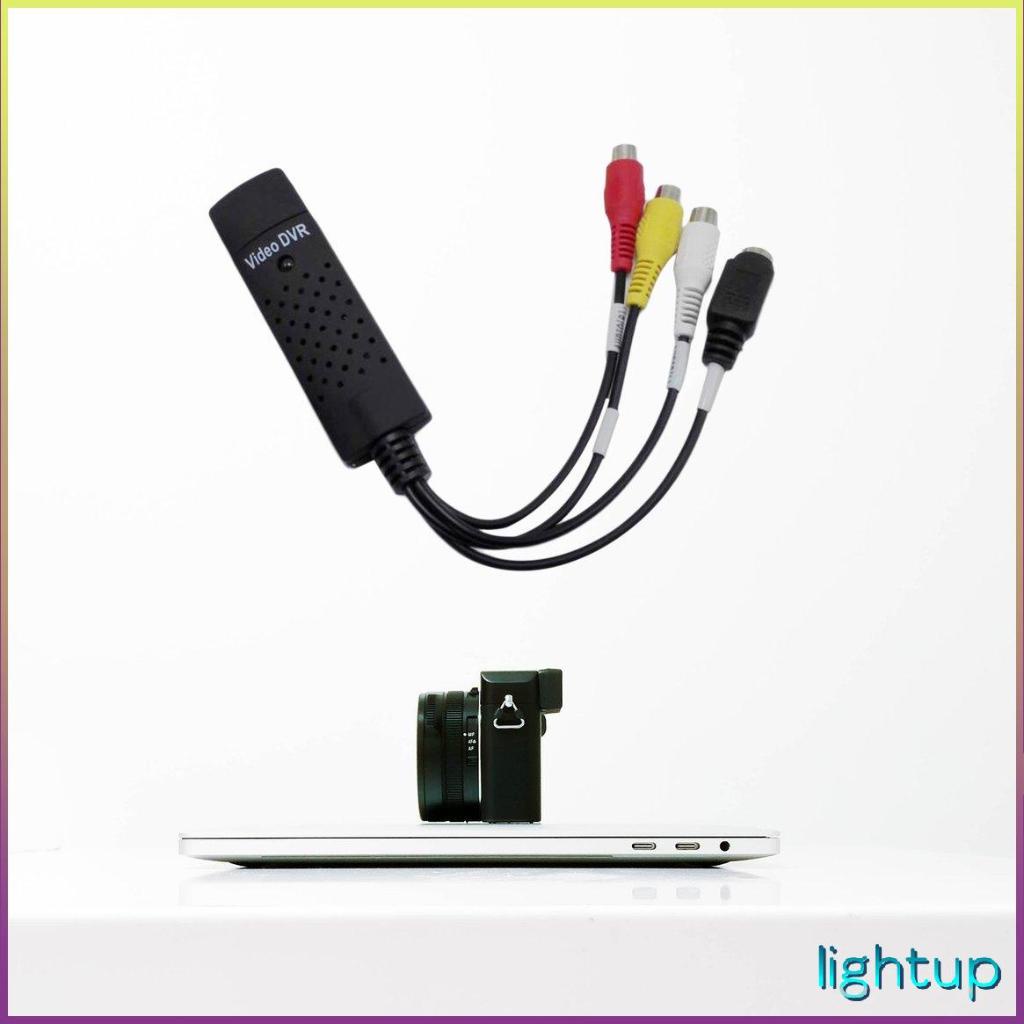 Đen USB 2.0 Video Capture Card Chuyển đổi Pc Adapter Tv Audio Dvd Dvr Vhs