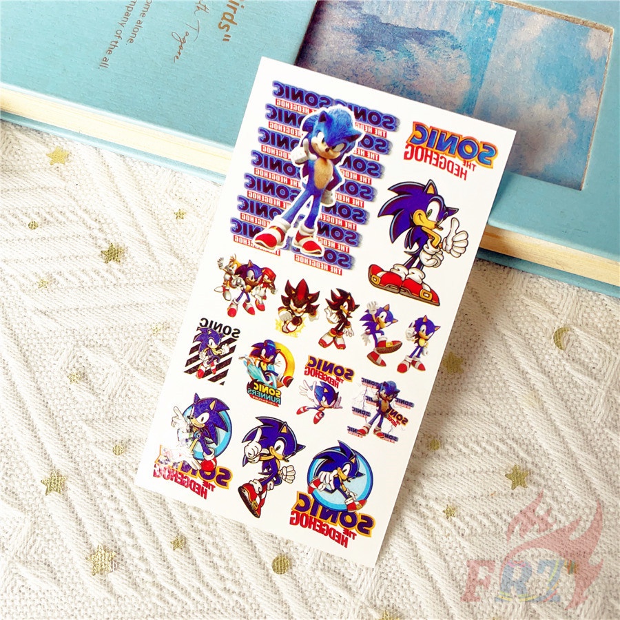 ❣️1 Tấm Hình Xăm Dán Hình Nhím Sonic❣️ Hình Xăm Dán Chống Thấm Nước Quyến Rũ