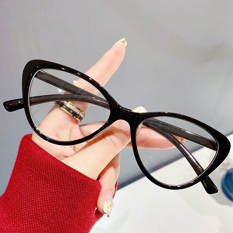 Kính Mắt Mèo Gọng Lớn Chống Ánh Sáng Xanh Thời Trang Phong Cách Hàn Quốc