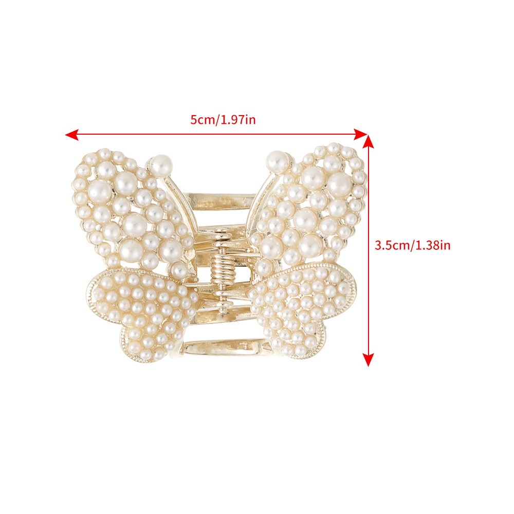 Kẹp Tóc Hình Bướm Đính Ngọc Trai Thời Trang Cho Nữ CHLINS