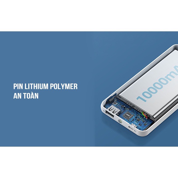 Pin sạc dự phòng đa năng Remax RPP-222 10000mAh 1 cổng USB tích hợp màn hình LED và 4 cáp sạc
