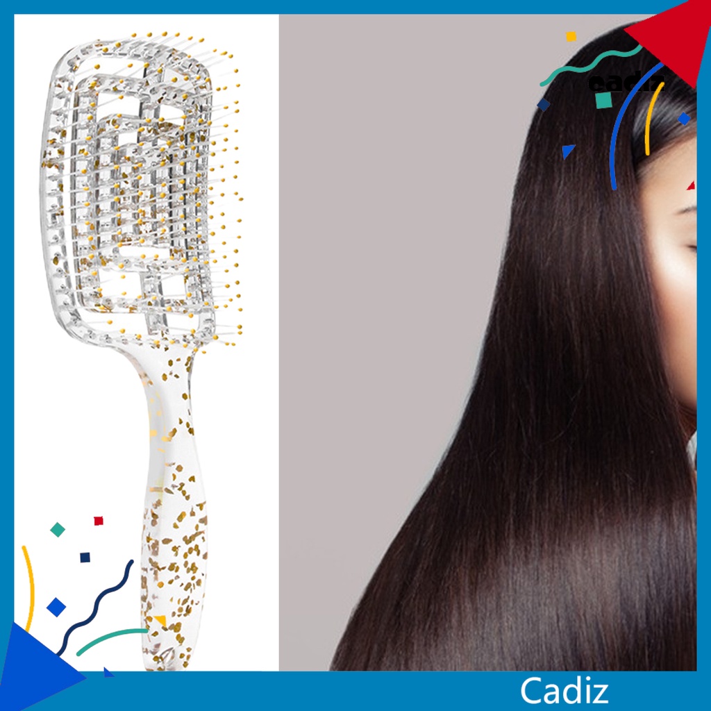 Lược Chải Tóc Tạo Kiểu Chống Tĩnh Điện Thiết Kế Dạng Cong Bằng Nhựa