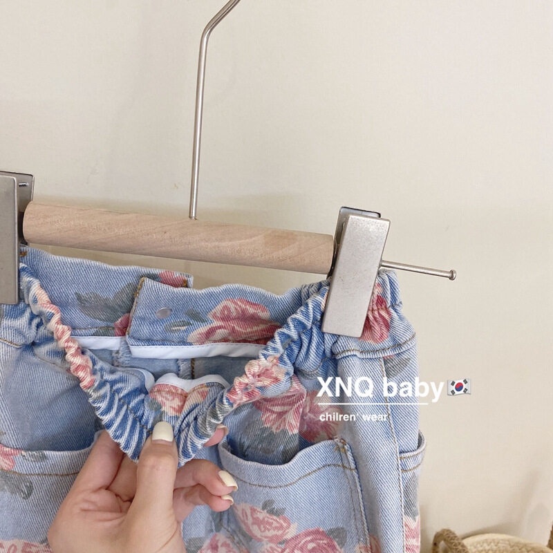 Set Áo Hai Dây + Chân Váy Denim Thời Trang Hè Hàn Quốc Cho Bé Gái