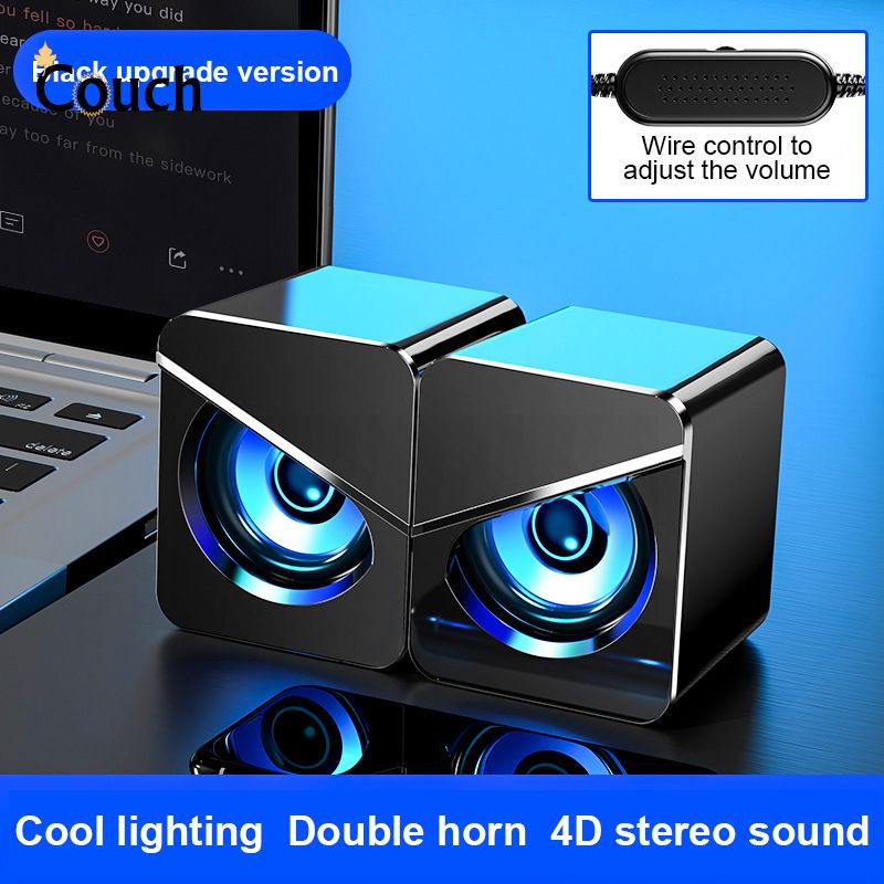 Loa Máy Tính Có Dây USB Loa Siêu Trầm Âm Thanh Nổi Bass Đèn LED Nhiều Màu Sắc Cho Máy Tính Xách Tay Điện Thoại Thông Minh MP3 Đi Văng