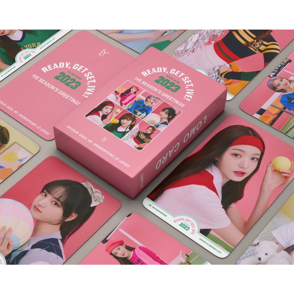 Hộp Lomo ảnh 55 tấm IVE 2023 SEASON'S GREETINGS Album ELEVEN Photocard After Like & IVE Love Dive