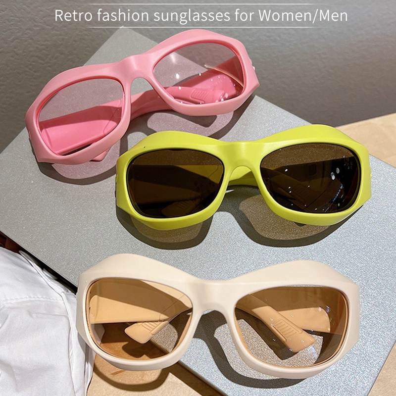 Kính Mát Y2K Tròng Dày Chống Tia UV400 Phong Cách punk Đường Phố Cho Nam Và Nữ