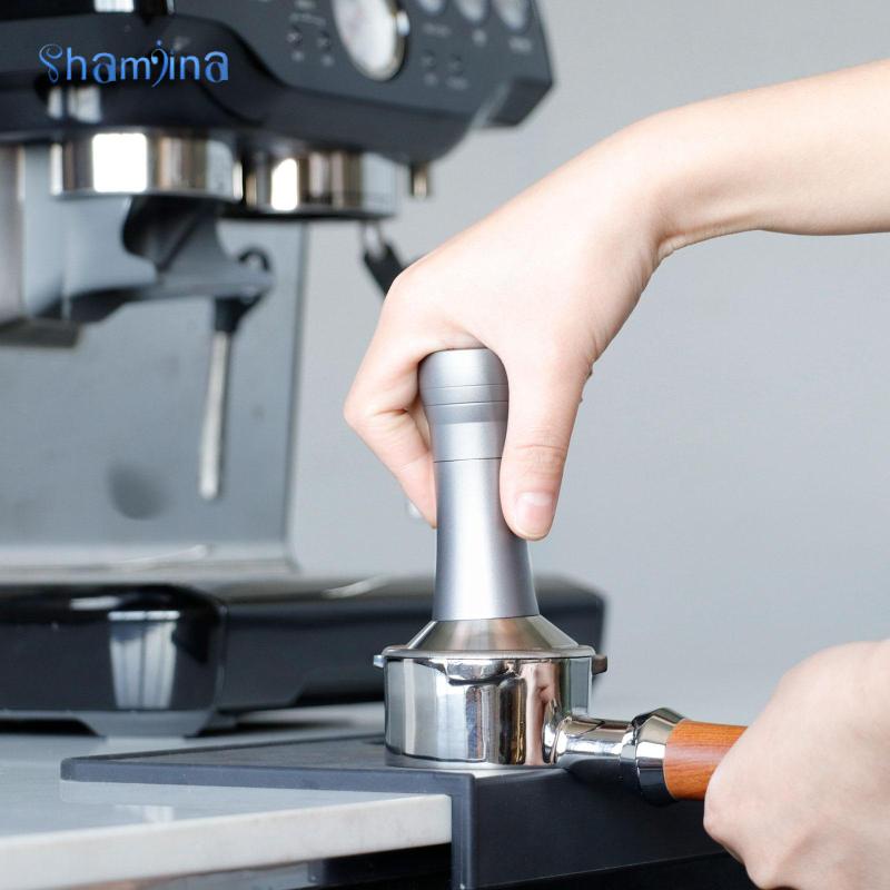Dụng cụ nén cà phê Shamjina bằng hợp kim nhôm 51mm/53mm/58mm htiện lợi cho barista quầy bar