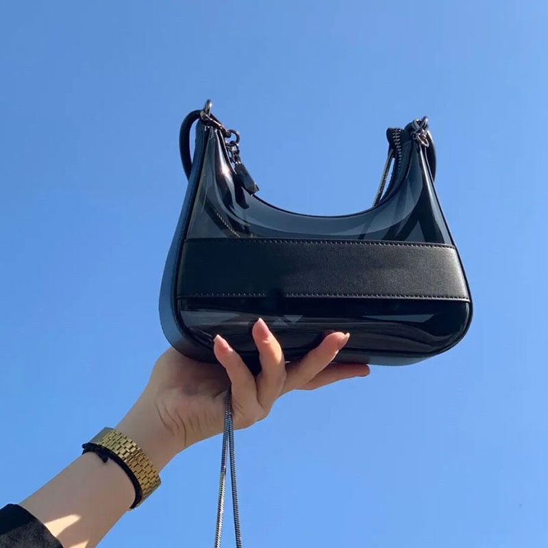 MISCHA Túi Xách Da Bóng Màu Trơn Thời Trang Cho Nữ