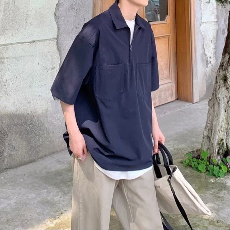 Áo polo Tay Ngắn Phong Cách hip hop Thời Trang Mùa Hè Cho Nam