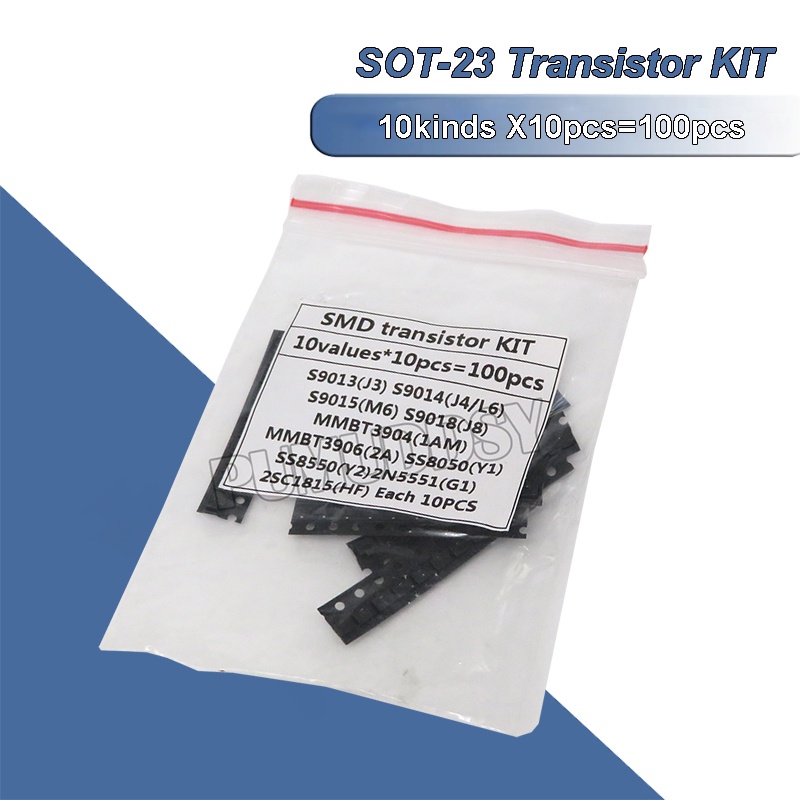 Bộ 10 Linh Kiện Bán Dẫn X10 Cái S9013 S9014 S9015 S9018 MMBT3904 MMBT3906 SS8050 SS8550 2N5551 2SC1815