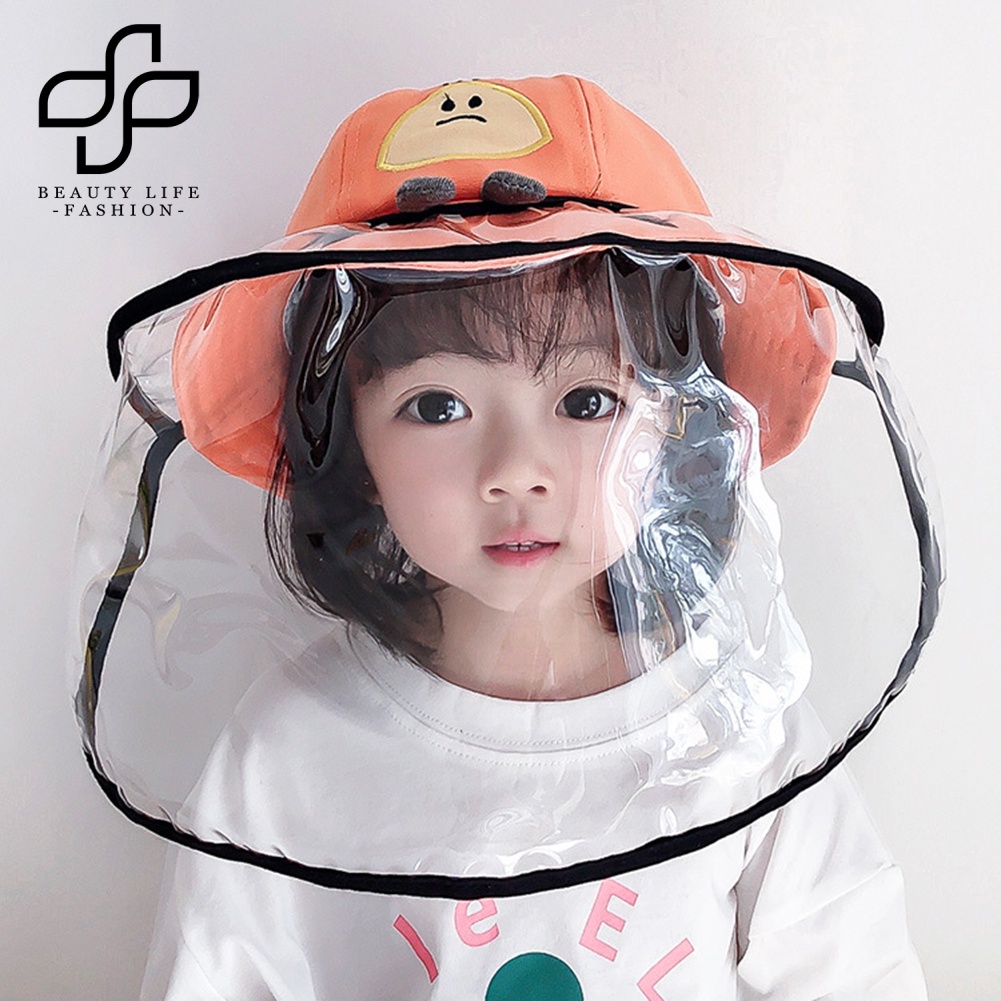 Nón Tai Bèo Kèm Tấm Che Mặt Chống Tia UV / Bụi Bẩn Tiện Dụng Cho Bé