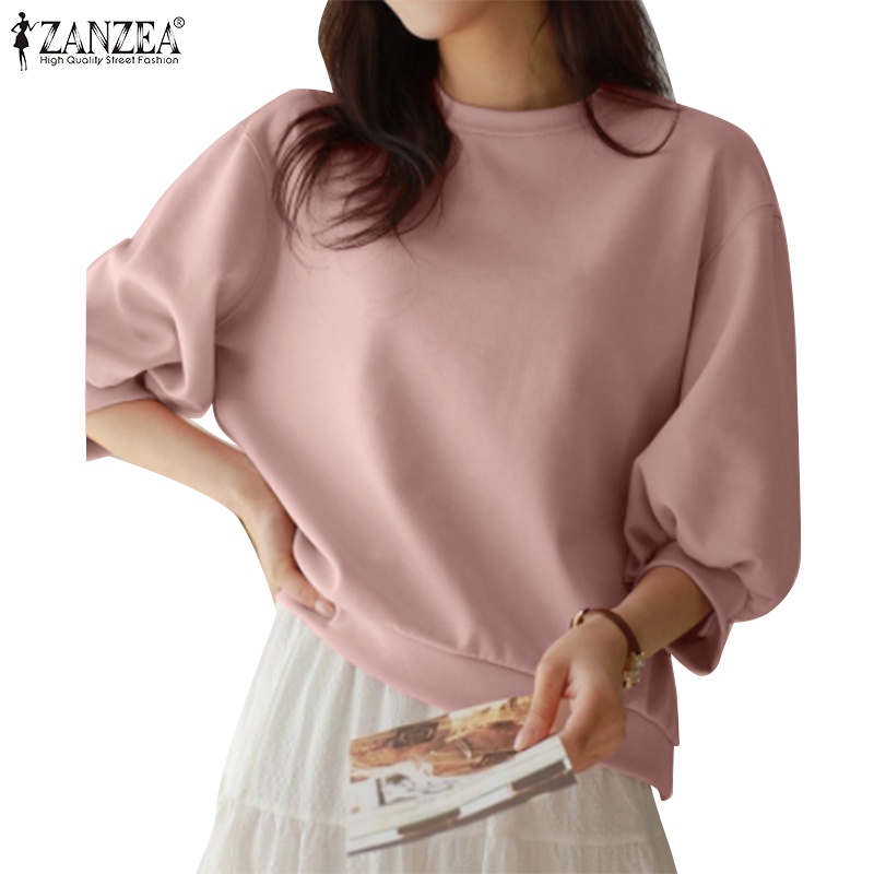Áo hoodies nữ ZANZEA tay 3/ 4 thời trang Hàn Quốc