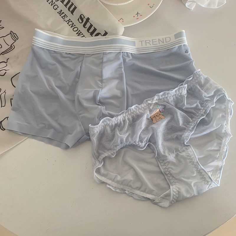 Quần Lót Lụa Nhanh Khô In Hình Gấu Loli Dễ Thương Thời Trang Mùa Hè Cho Cặp Đôi