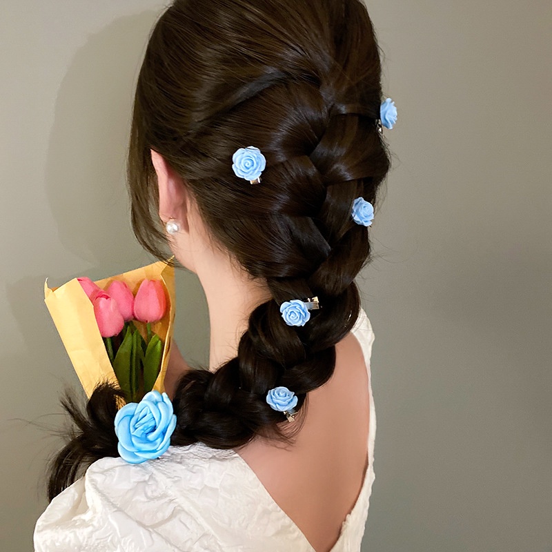 Bộ Kẹp Tóc Năm Cánh Hình Trái Tim Đơn Giản Ngọt Ngào Phong Cách Hàn Quốc Cho Bé Gái