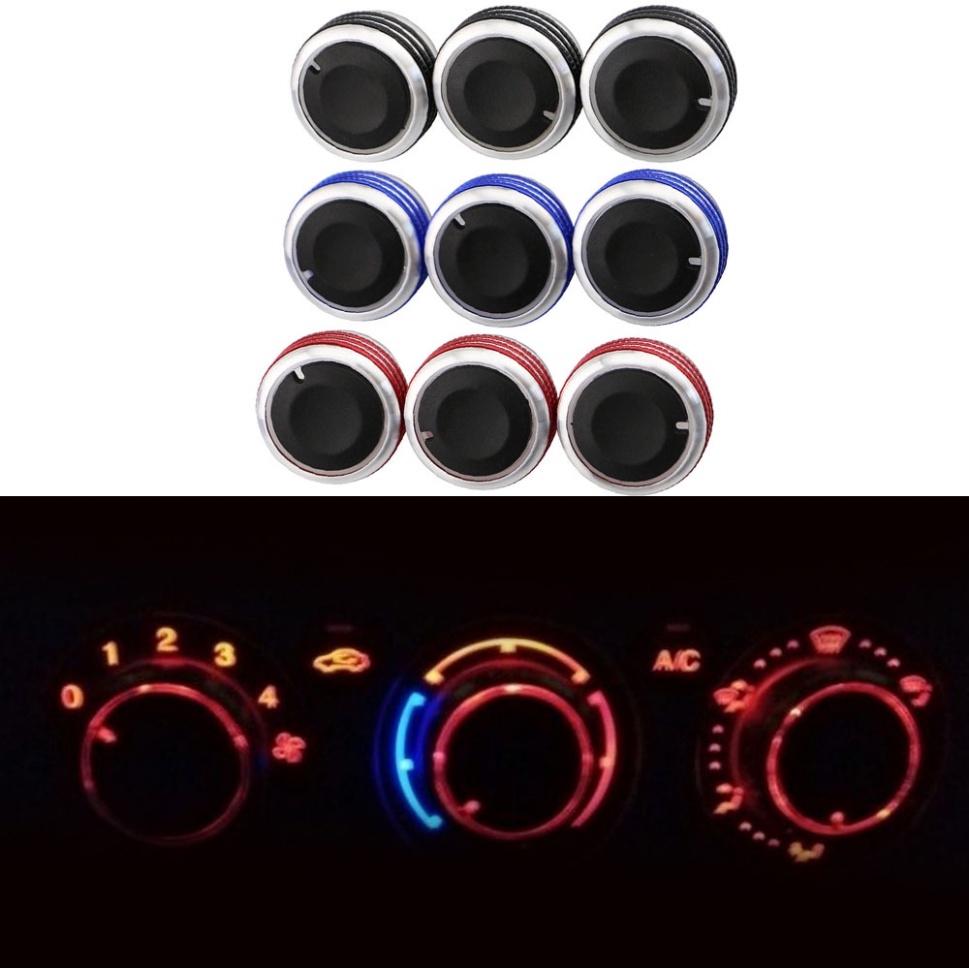 Bộ 3 Nút Bọc Công Tắc Điều Hòa Xe Hơi Ford Focus 2 3 MK2 MK3 ST RS Ford Mondeo