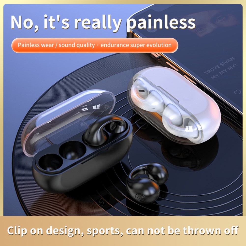 Tai Nghe Bluetooth Dẫn Âm Xương Bông Tai Kẹp Tai Không Dây Tai Nghe Nhét Tai Âm Thanh Tai Nghe Thể Thao Có Mic Cloud1