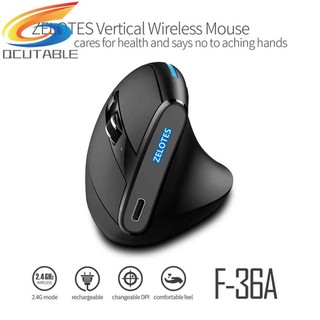 ZELOTES F-36A Optical Vertical Mouse 6 Buttons Computer Mice 2400 DPI Adjustable