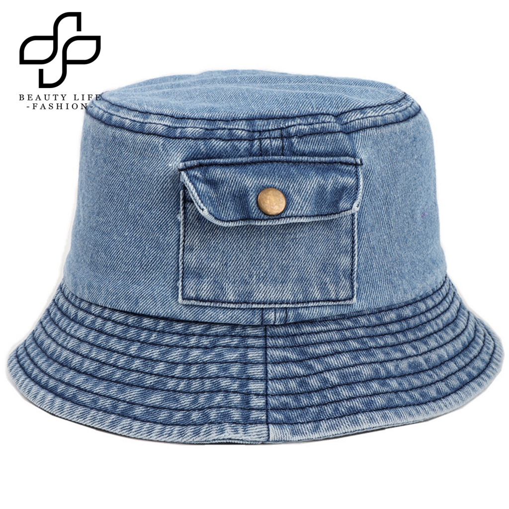Nón Tai Bèo Denim Chống Nắng Siêu Nhẹ Có Túi Thời Trang Cho Cuộc Sống Hàng Ngày