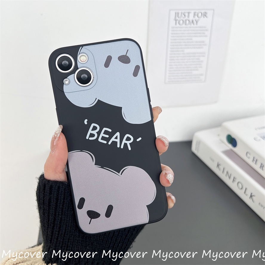 Ốp Điện Thoại Chống Sốc In Hình Gấu Hoạt Hình Cho iPhone 14 13 12 11 Pro Max Xs XR X 8 7 6 Plus SE 2020