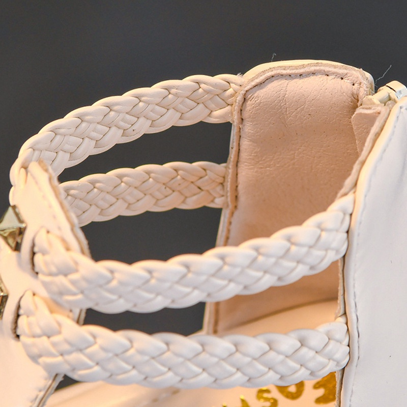 Xăng đan Công Chúa Cổ Cao Bằng Da Khoét Lỗ Size Lớn Màu Hồng Thời Trang Cho Bé Gái