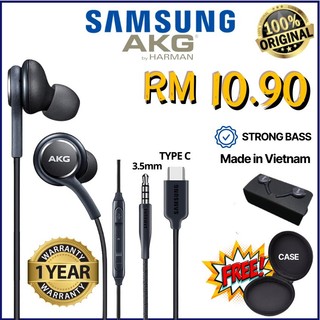 Akg tuned type c / 3.5mm earphone / handsfree / tai nghe phiên bản nâng cấp cho samsung headphone
